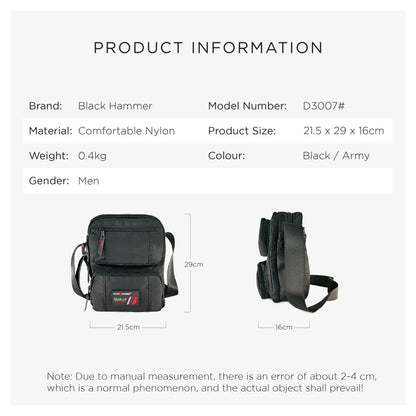 Black Hammer Men Sling Bag D3007
