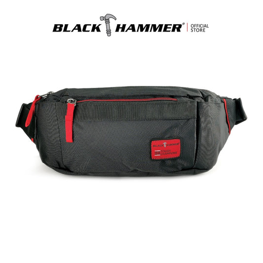 Black Hammer Men Waist Bag RG011 - BLACK SAFE OUTLET