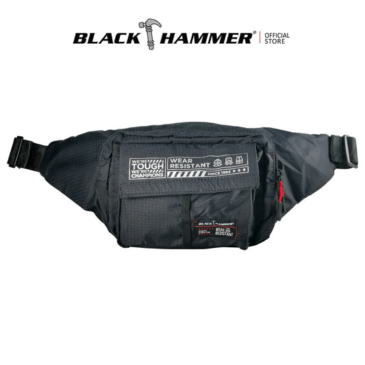 Black Hammer Water Resistant Waist Bag H562 - BLACK SAFE OUTLET