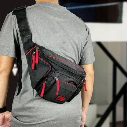 Black Hammer Men Waist Bag RG010 - BLACK SAFE OUTLET