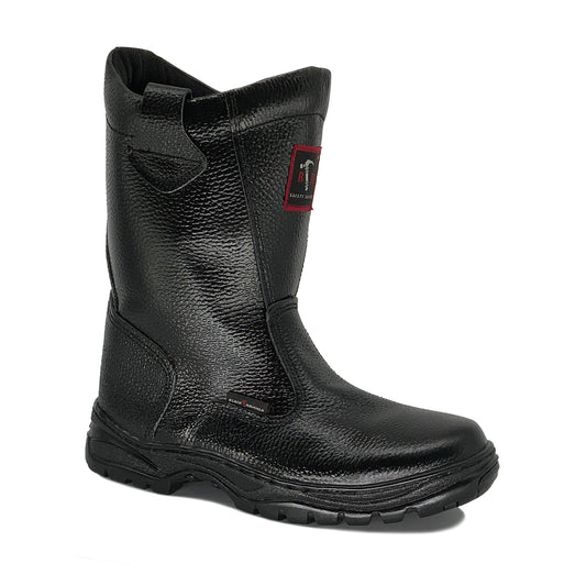 Black Hammer Men 2000 Series BH 2334- All Black & High Cut Men Safety Shoes