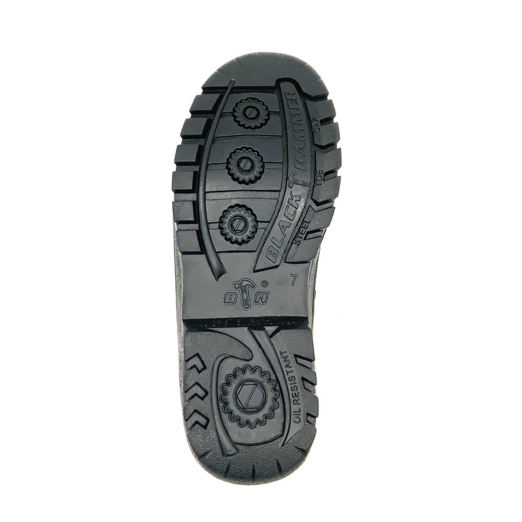 Black Hammer Men 2000 Series BH 2335- All Black & Low Cut Slip-On Men Safety Shoes
