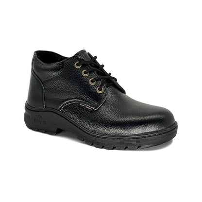 Black Hammer Men 2000 Series BH 2336- All Black & Lace Up Mid Cut Men  Safety Shoes