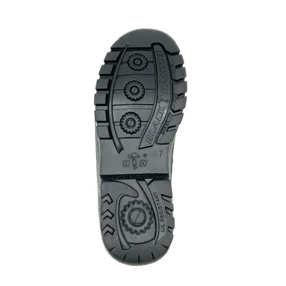 Black Hammer Mid Cut Double Zip Safety Shoes Genuine Leather Oil Resitant Nail proof work boots