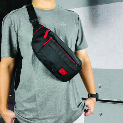 Black Hammer Men Waist Bag RG011 - BLACK SAFE OUTLET