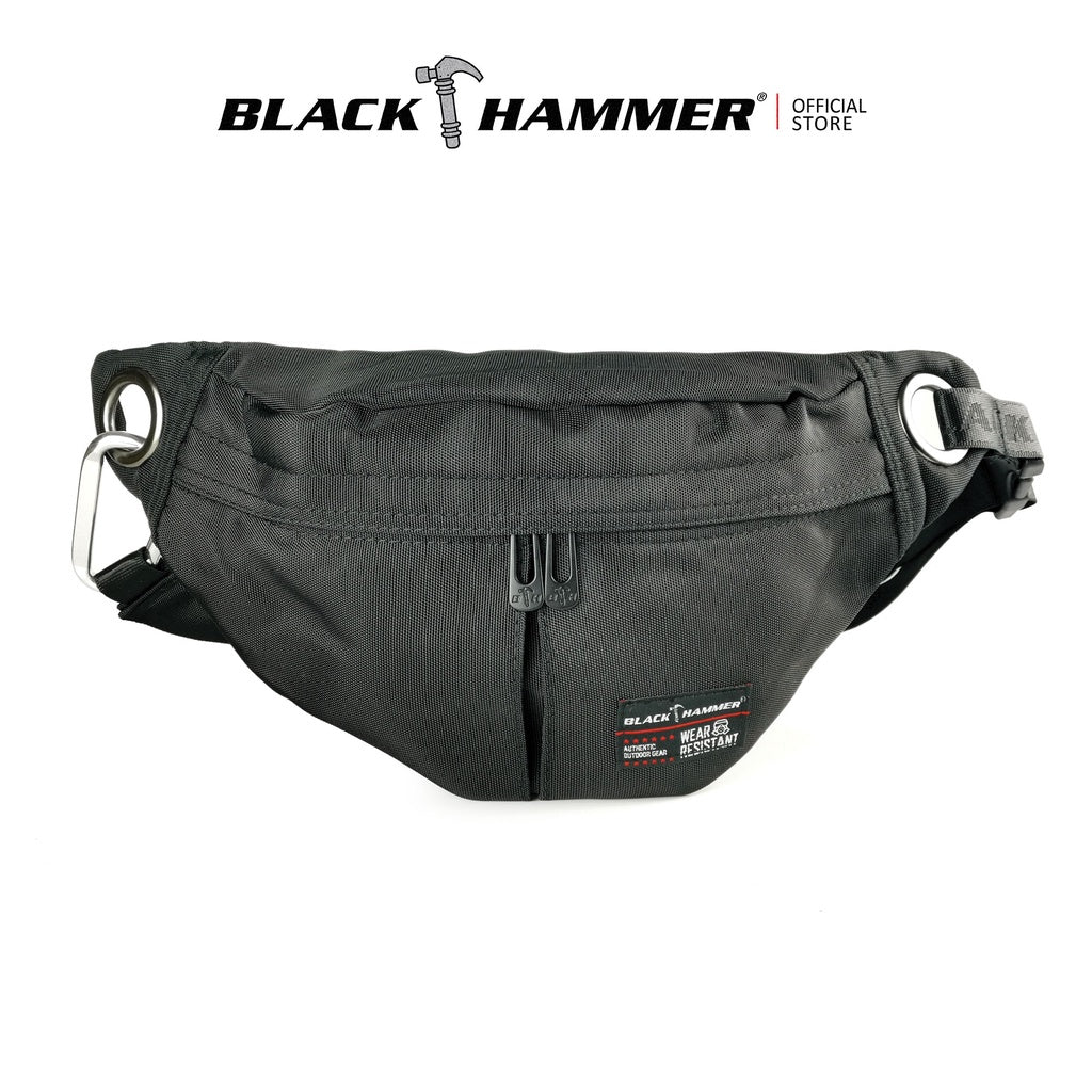 Black Hammer Water Resistant Waist Bag RG002 - BLACK SAFE OUTLET