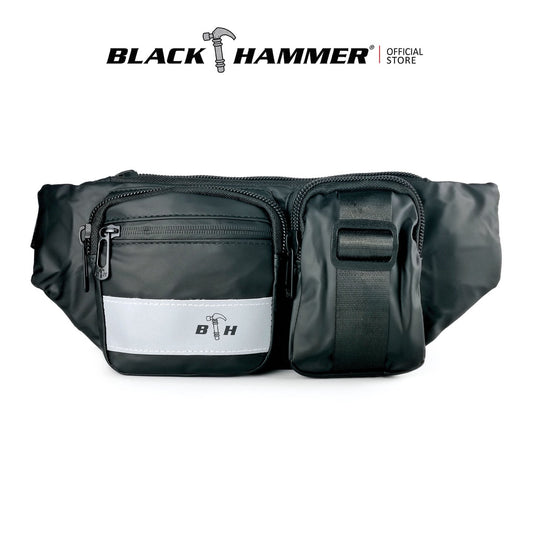 Black Hammer Water Resistant Waist Bag RG005 - BLACK SAFE OUTLET