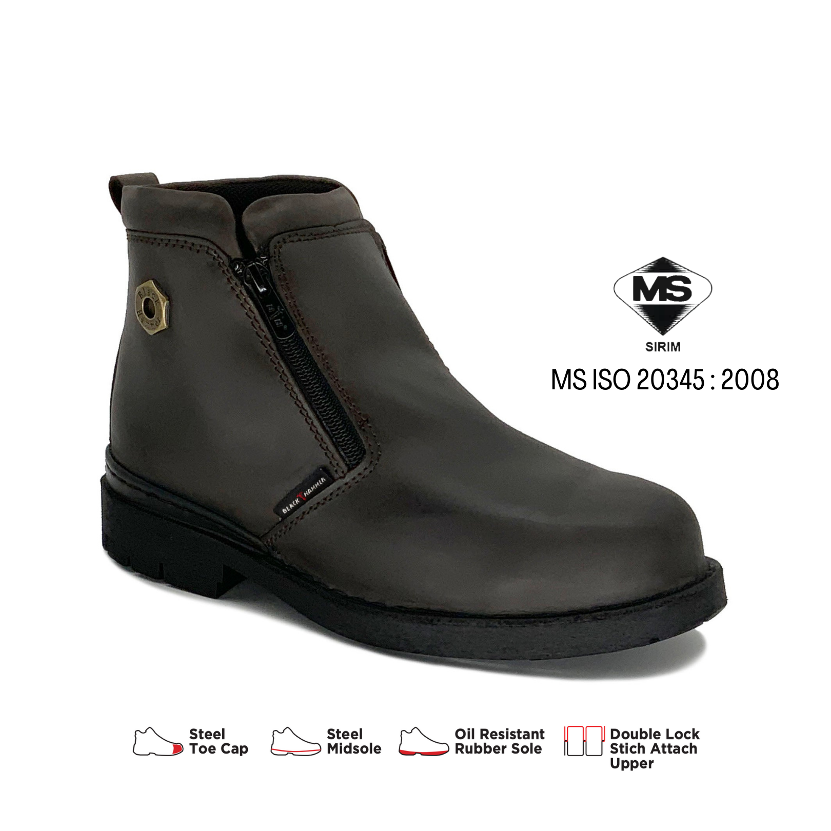BH4663 Blackhammer Sirim Approved Safety Shoes