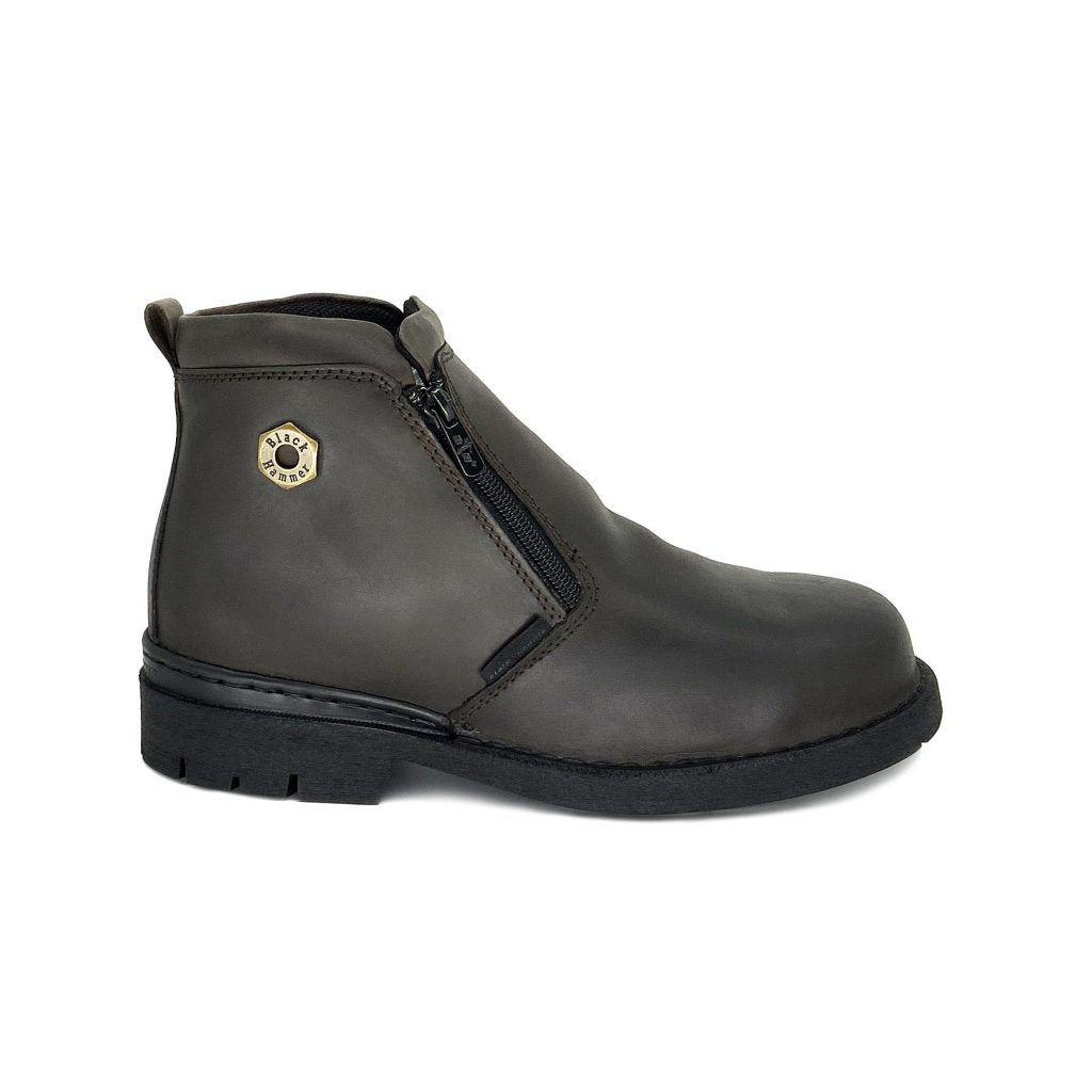 Black Hammer 4000 Series Mid Cut Safety Shoes BH4663 (SIRIM APPROVED) - BLACK SAFE OUTLET