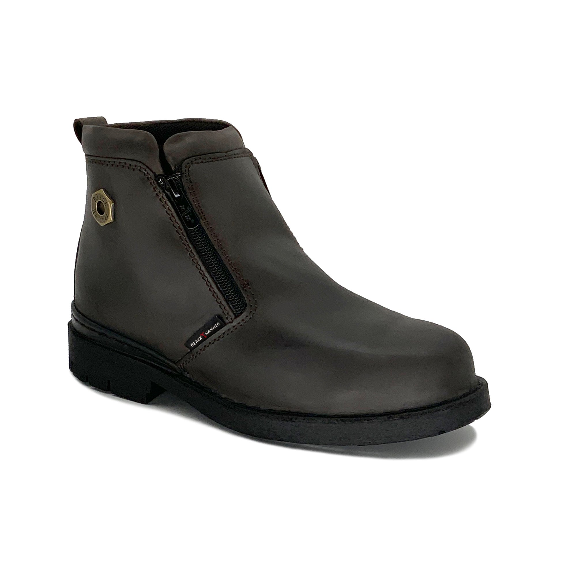 Black Hammer 4000 Series Mid Cut Safety Shoes BH4663 (SIRIM APPROVED) - BLACK SAFE OUTLET