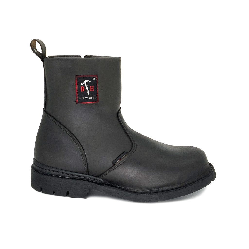 Black Hammer 4000 Series Mid Cut Safety Shoes BH4664 (SIRIM APPROVED) - BLACK SAFE OUTLET