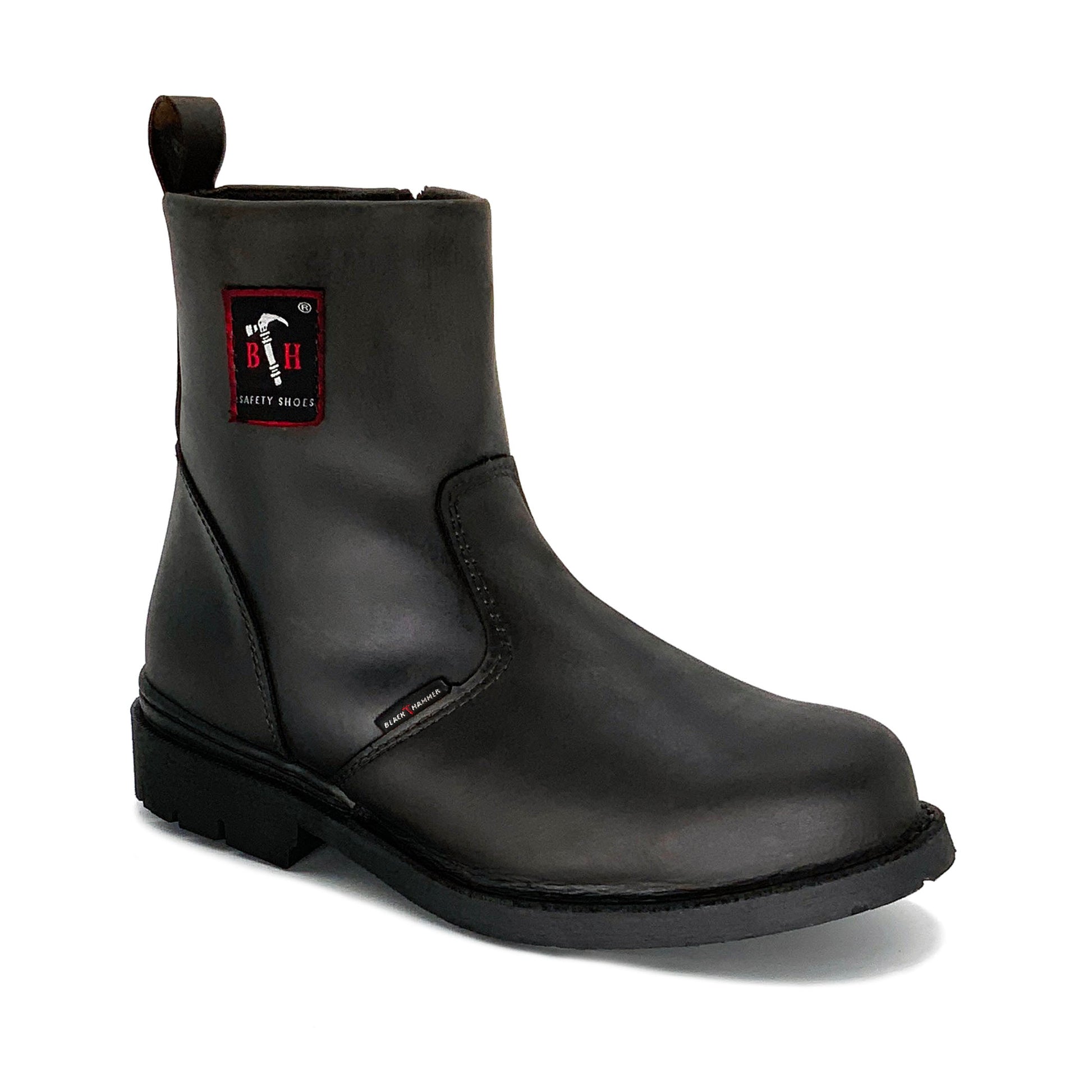 Black Hammer 4000 Series Mid Cut Safety Shoes BH4664 (SIRIM APPROVED) - BLACK SAFE OUTLET
