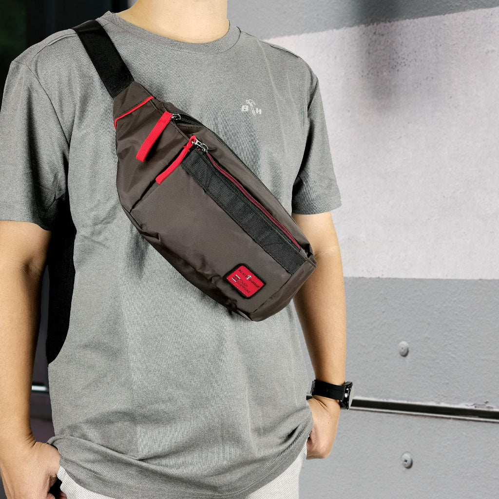 Black Hammer Men Waist Bag RG011 - BLACK SAFE OUTLET