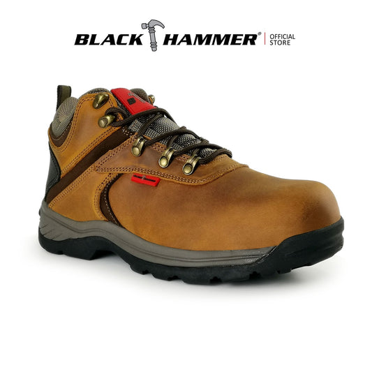 Black Hammer Men Ankle Cut with Shoelace Safety Shoes BHS201621