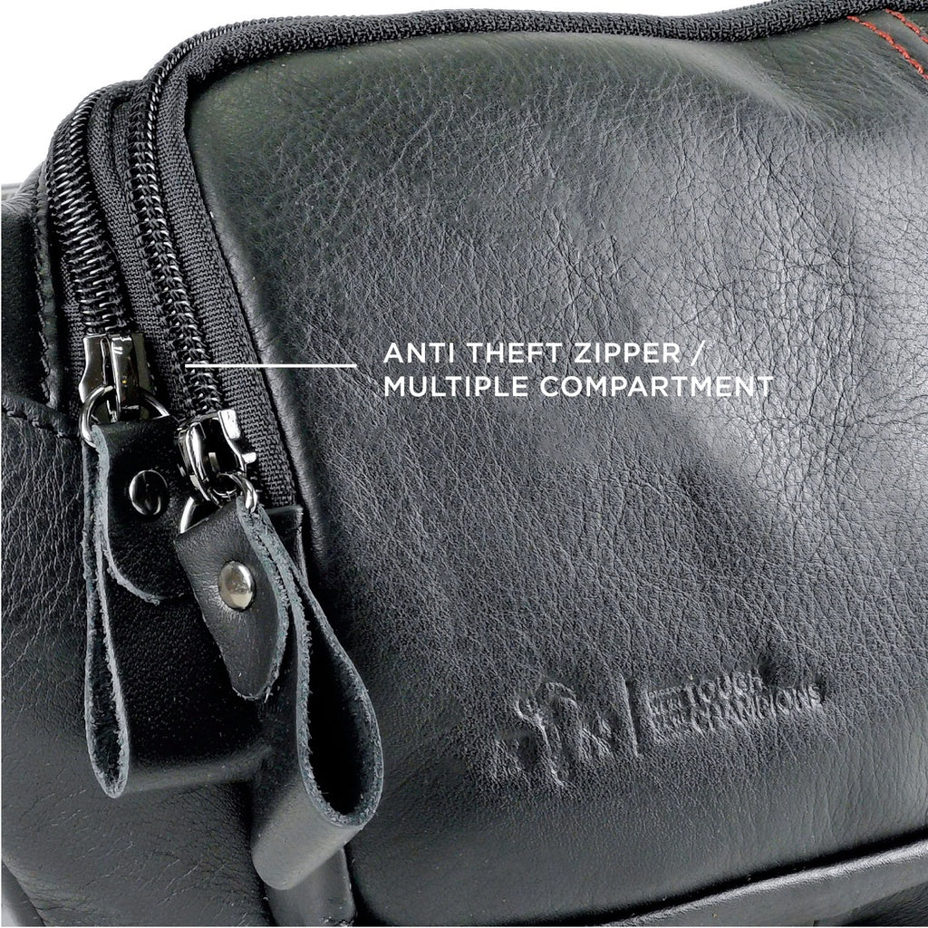 Men Genuine Leather Waist Bag 160126