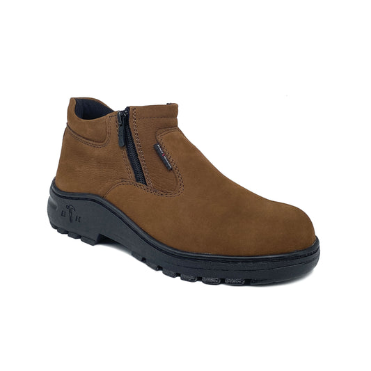 Black Hammer Mid Cut Genuine Leather Oil-Resistant double zip durable safety shoes