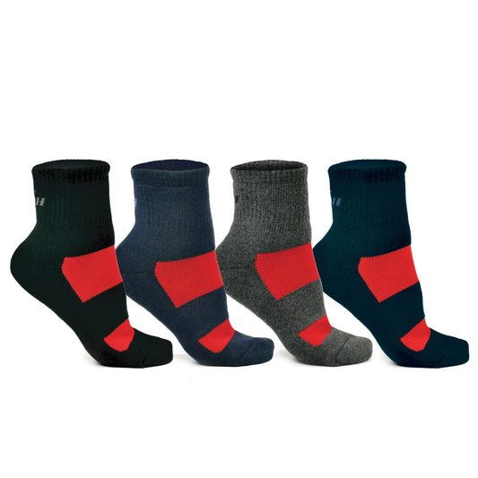 ST00215 Full Terry 1/2 Length Socks - BLACK SAFE OUTLET