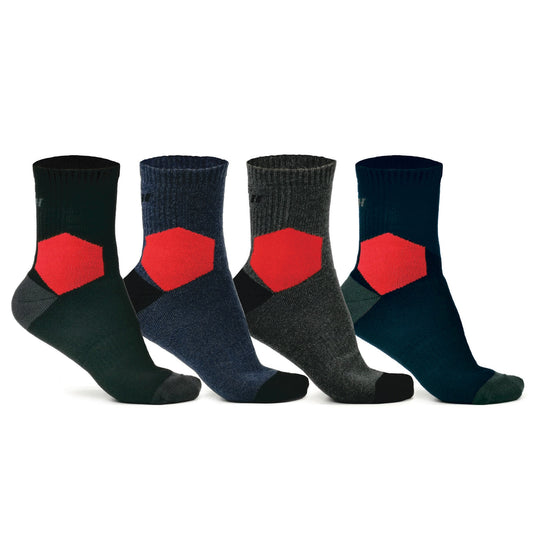 ST00216 Foot Bottom 3/4 Length Socks - BLACK SAFE OUTLET