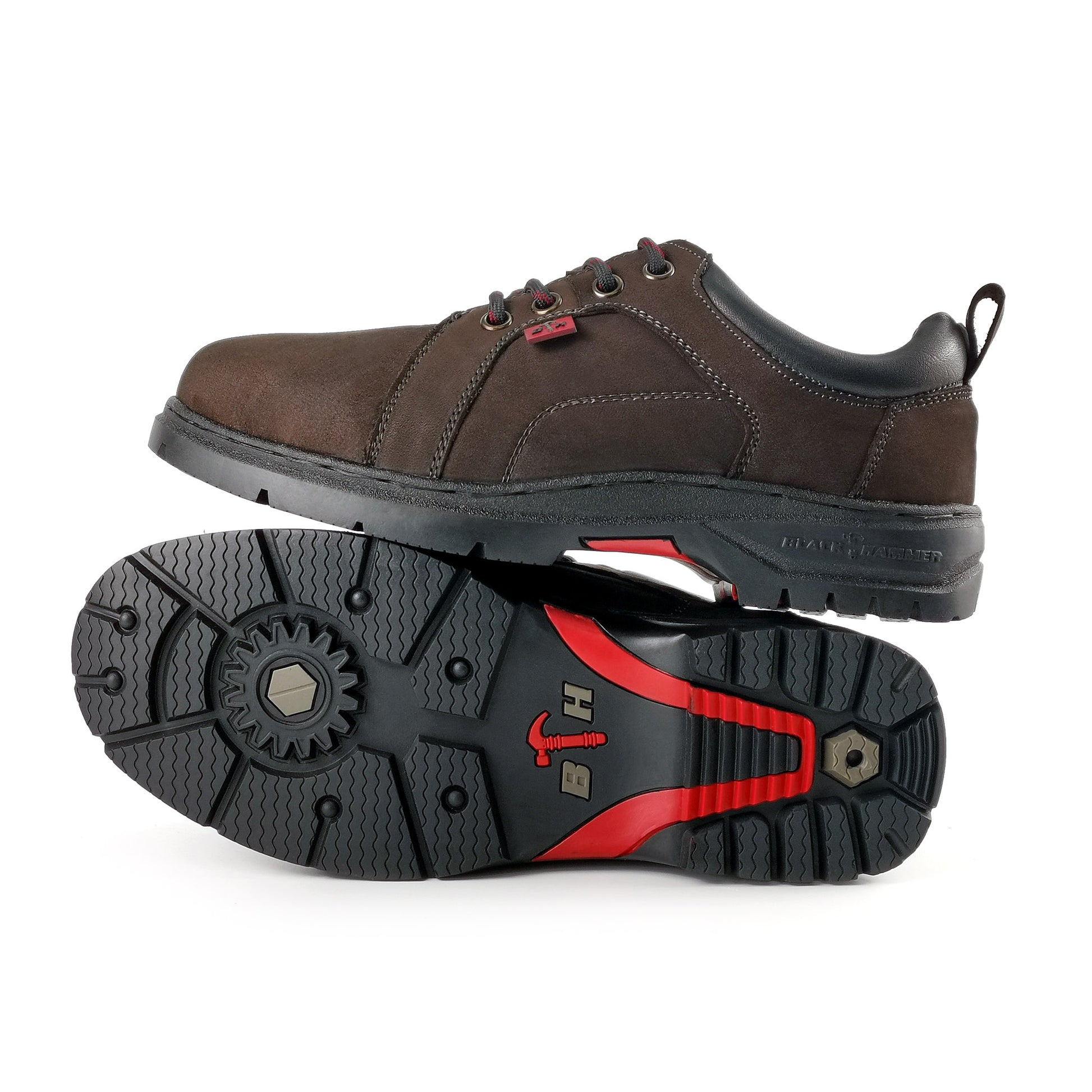 Black Hammer Low Cut Lace Up Ladies Safety Shoes BH 3887 - BLACK SAFE OUTLET