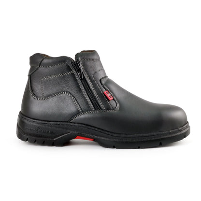 Black Hammer Women Mid Cut with Double Zip Ladies Safety Shoes BH3889