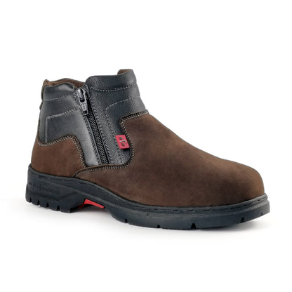 Black Hammer Mid Cut Double Zip Ladies Safety Shoes BH 3889 - BLACK SAFE OUTLET