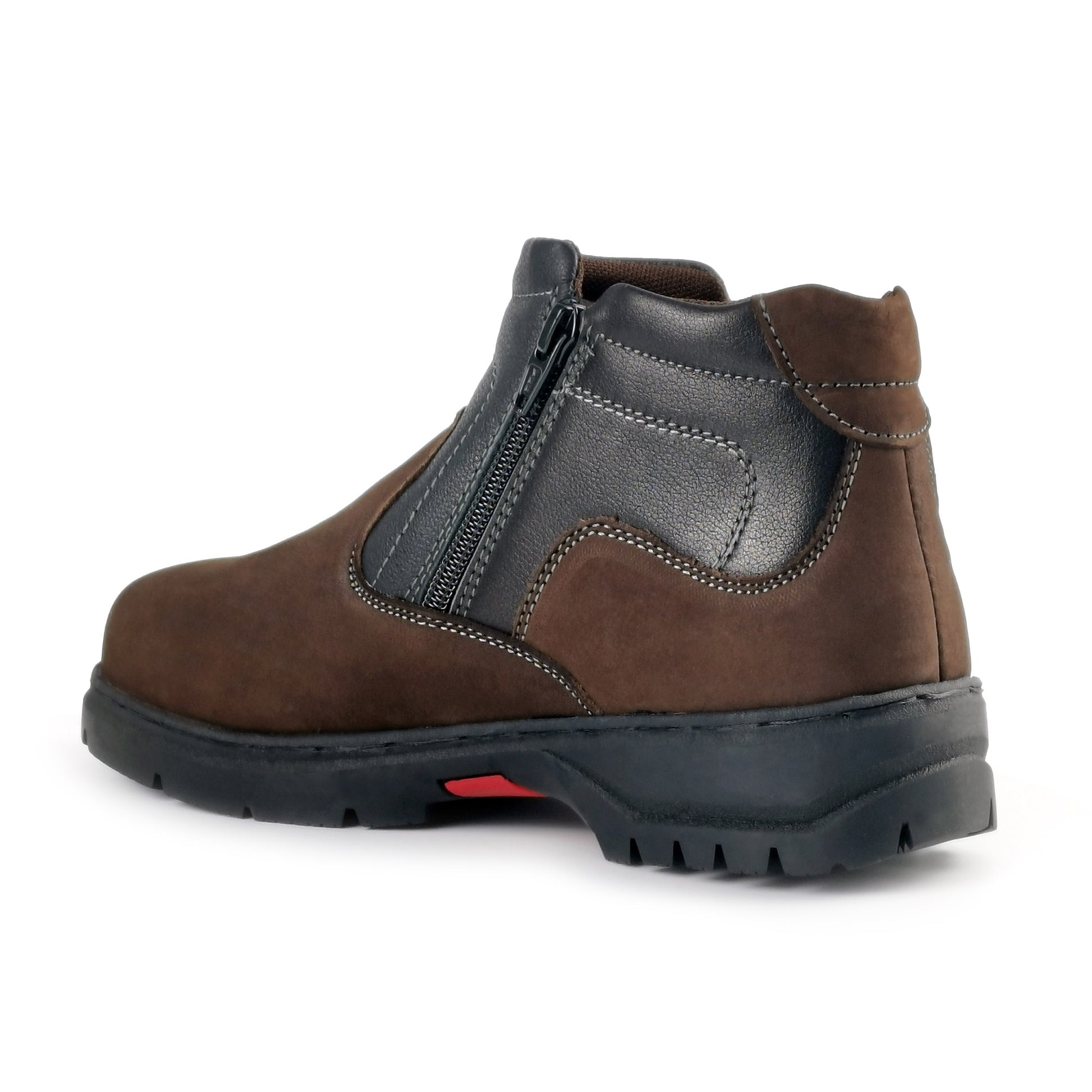 Black Hammer Mid Cut Double Zip Ladies Safety Shoes BH 3889 - BLACK SAFE OUTLET