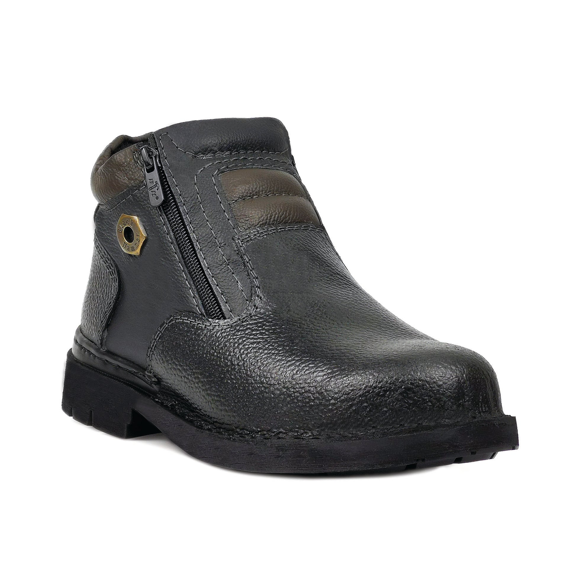 Black Hammer Men 4000 Series Mid Cut Safety Shoes BH 4891 - BLACK SAFE OUTLET