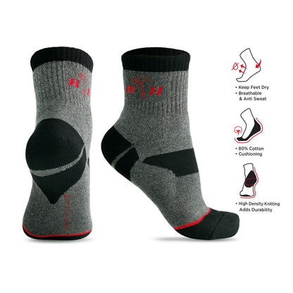 Black Hammer Heavy Duty Men Socks ST00206 - BLACK SAFE OUTLET