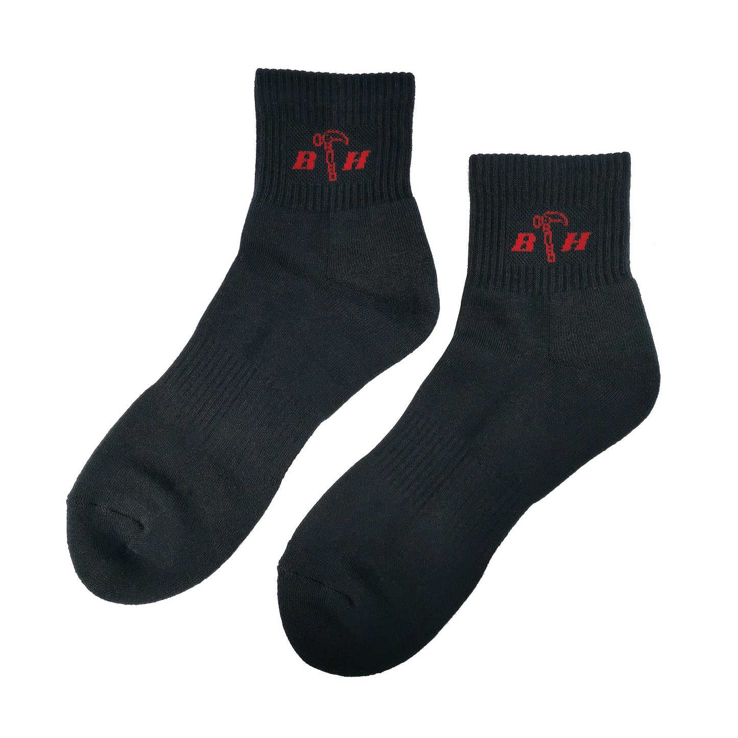 ST00213 Half Terry Antibacterial Socks - BLACK SAFE OUTLET
