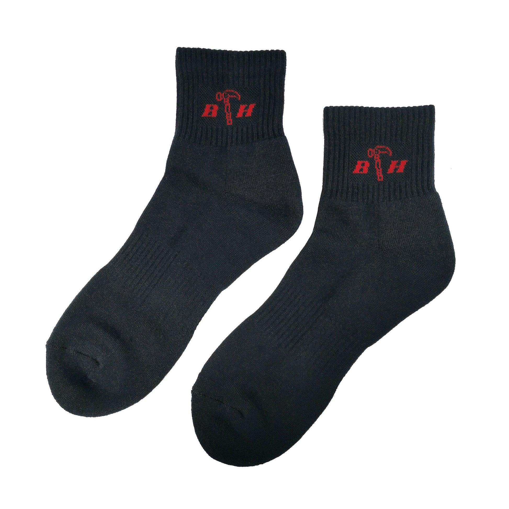 ST00213 Half Terry Antibacterial Socks - BLACK SAFE OUTLET