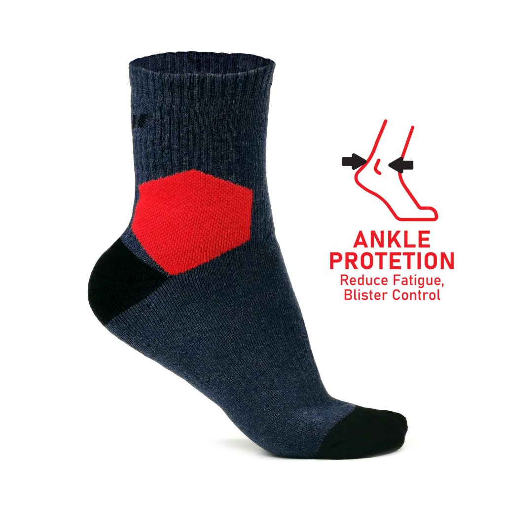 ST00216 Foot Bottom 3/4 Length Socks - BLACK SAFE OUTLET