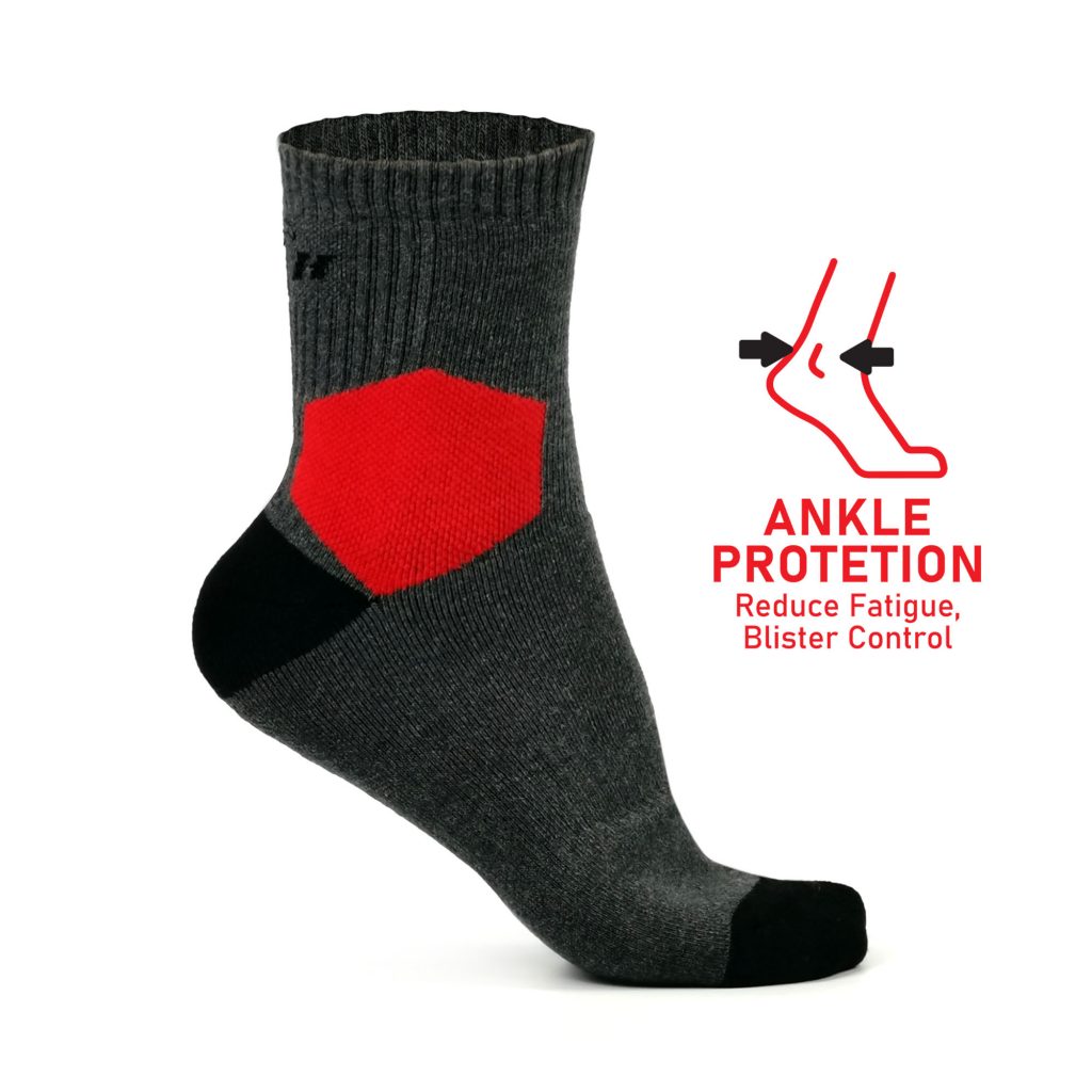 ST00216 Foot Bottom 3/4 Length Socks - BLACK SAFE OUTLET