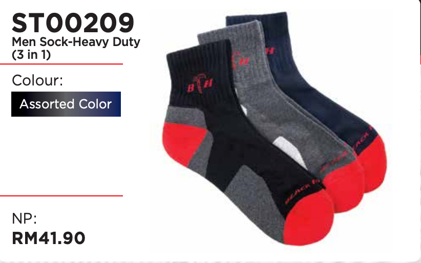 Black Hammer Heavy Duty Men Socks ST00209
