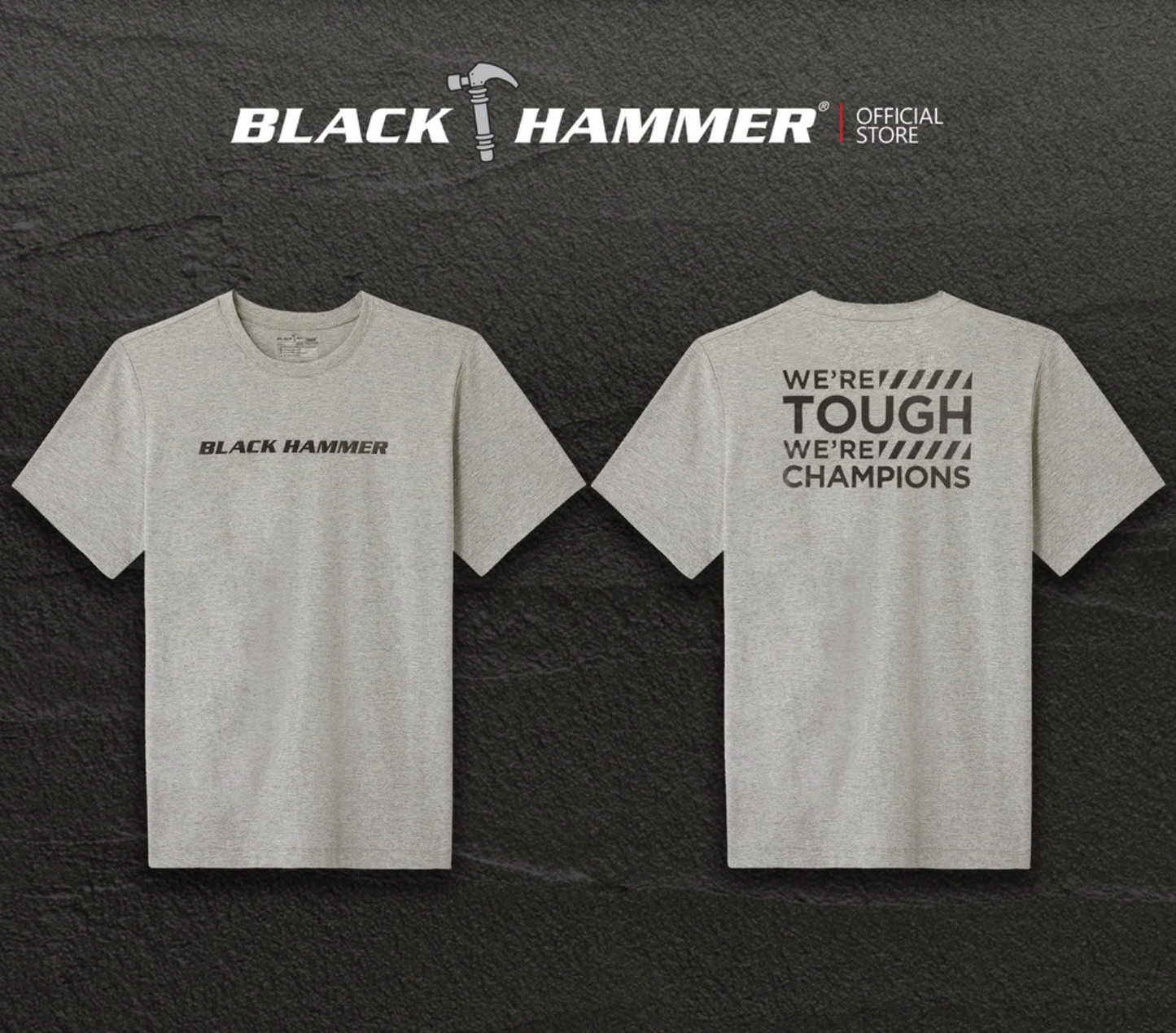 Black Hammer Round Neck Short Sleeve T-Shirt Men BH T01B