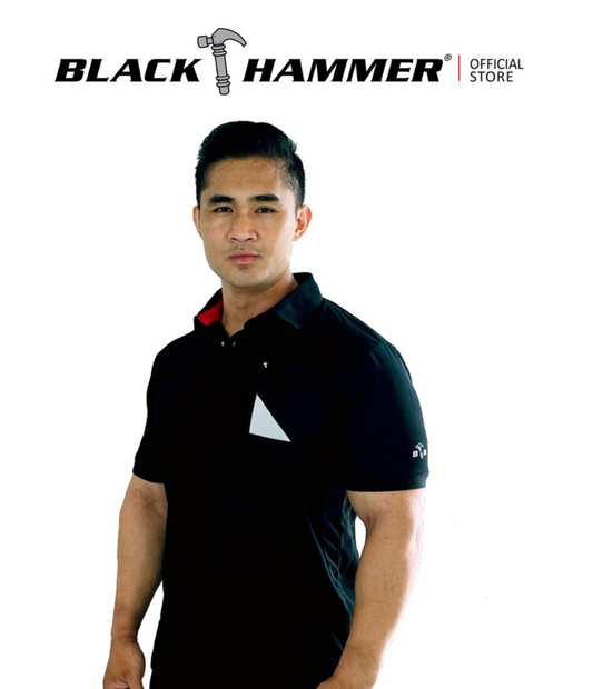 Black Hammer T-Shirt With Collar - Red/Black/Grey DP0233