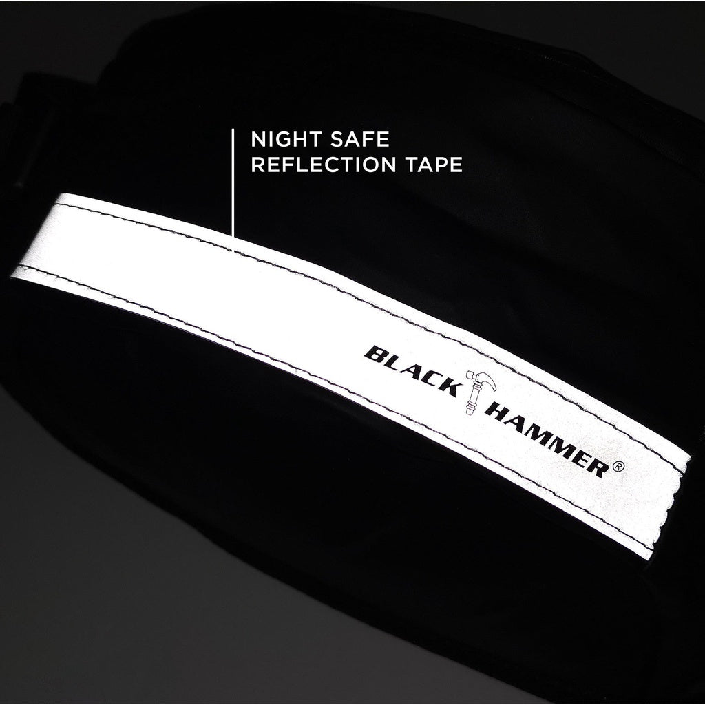 Black Hammer Men Water Resistant Waist Bag RG014 - BLACK SAFE OUTLET