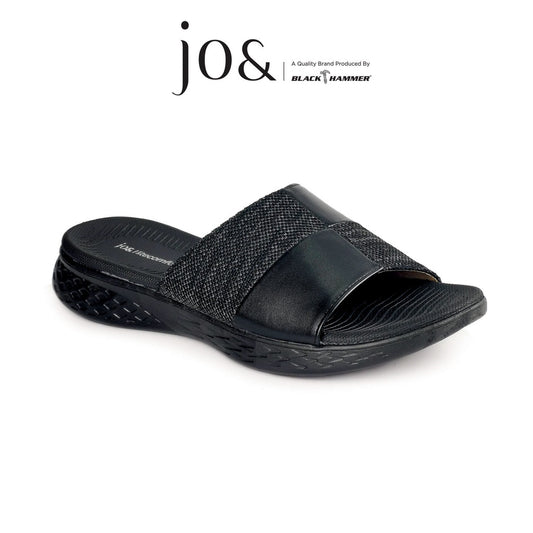 Jo& Women Comfort Slip On Sandals J1803/152-WK - BLACK SAFE OUTLET
