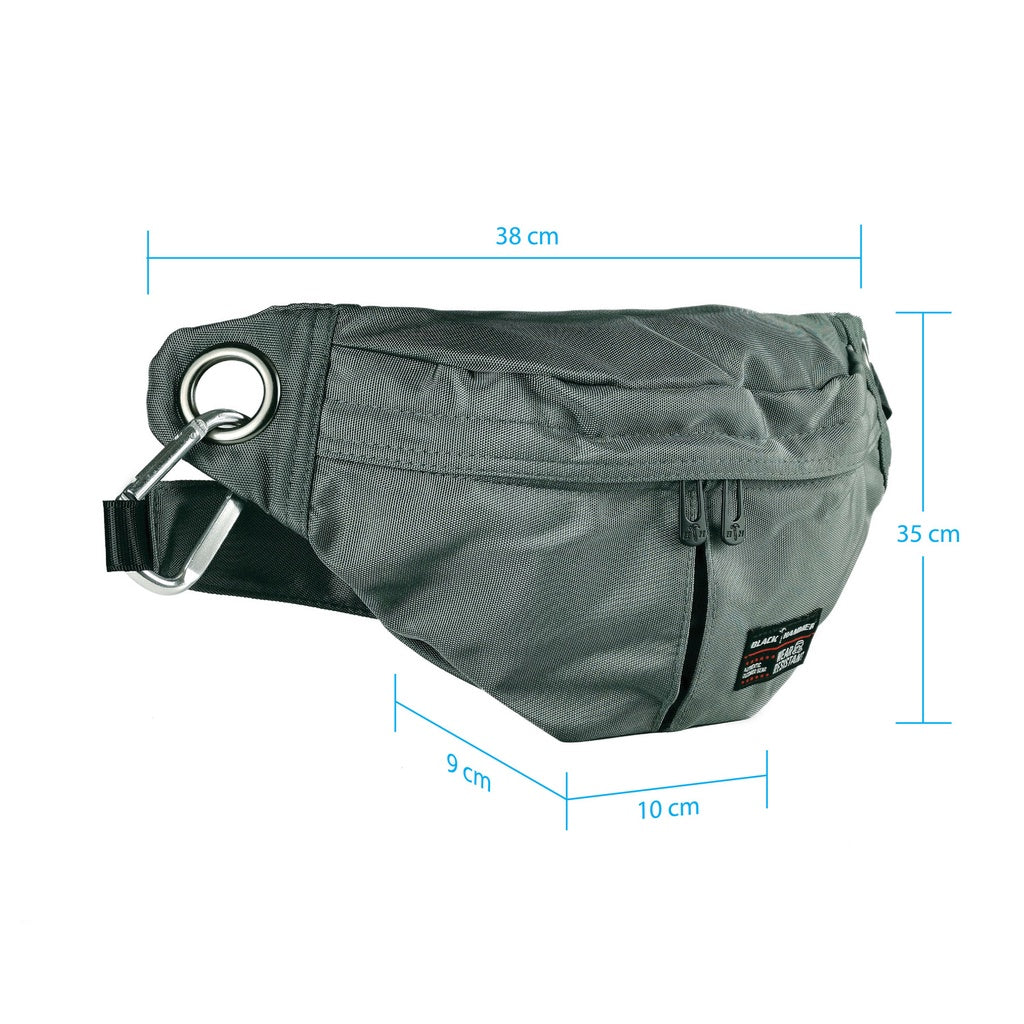 Black Hammer Water Resistant Waist Bag RG002 - BLACK SAFE OUTLET