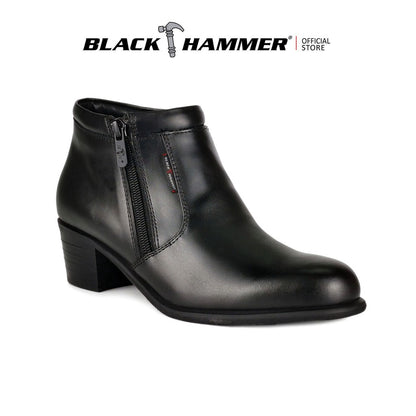 Black Hammer Women Formal Mid Cut with Double Zip Shoes BH3853-TY