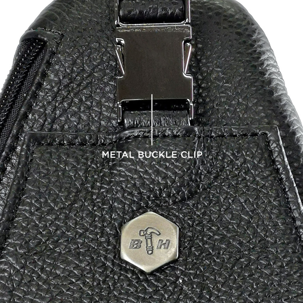 Black Hammer Men Genuine Leather Chest Bag RG8022