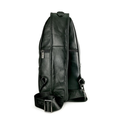 Black Hammer Men Genuine Leather Chest Bag RG018
