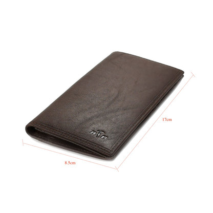 Black Hammer Genuine Leather Long Wallet 16.5CM (H) Dark Brown BHW003
