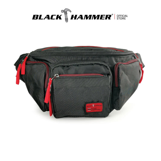 Black Hammer Men Waist Bag RG010 - BLACK SAFE OUTLET