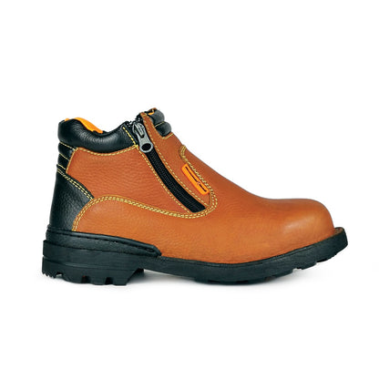 Hammerland Men Mid Cut Double Zip Safety Shoes HAM-4402