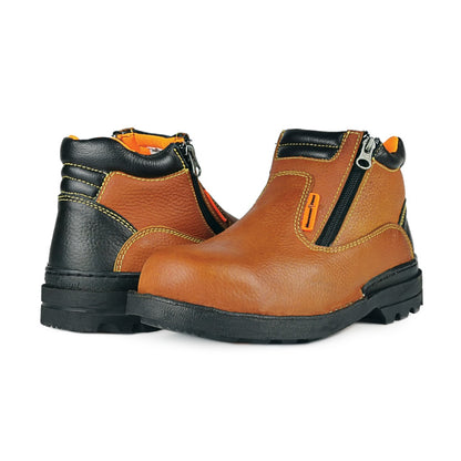 Hammerland Men Mid Cut Double Zip Safety Shoes HAM-4402