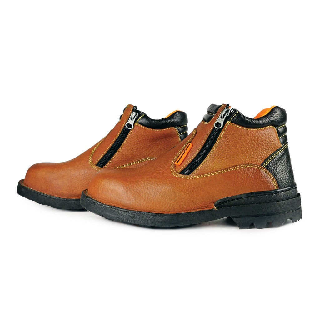 Hammerland Men Mid Cut Double Zip Safety Shoes HAM-4402