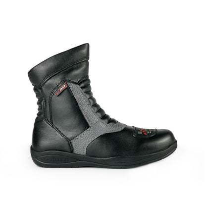 Black Hammer Men Motor Boot Mid Cut BHB-6012 - BLACK SAFE OUTLET