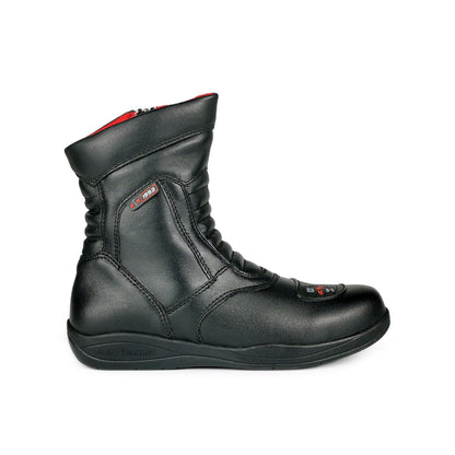 Black Hammer Men Motor Boot Mid Cut BHB-6012 - BLACK SAFE OUTLET